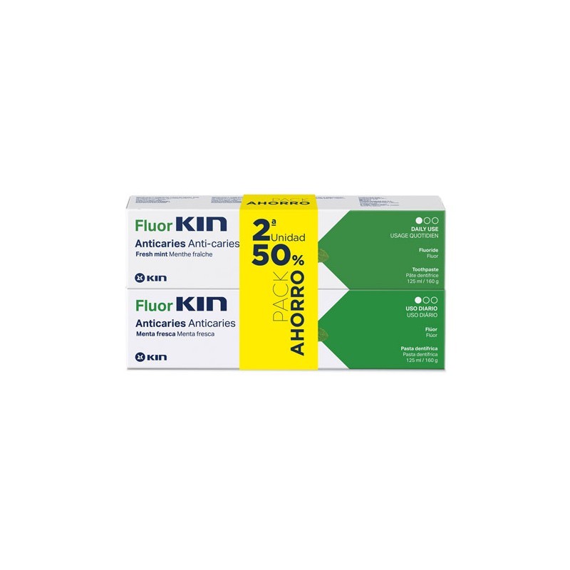 FLUOR KIN DUPLO PASTA ANTICARIES 2x125ML