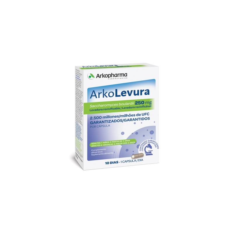 ARKO-LEVURA - SACCHAROMYCES BOULARDII - 10 CAPSULAS 250 MG