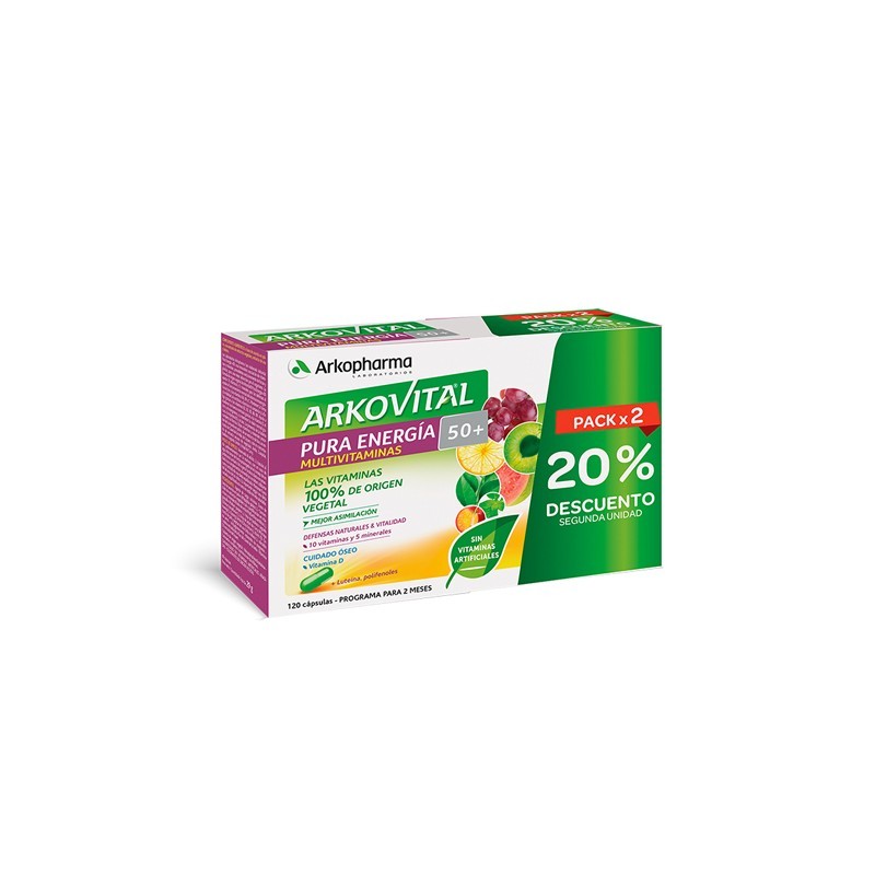 ARKOVITAL PURA ENERGIA SENIOR +50 - 60 CAPS  PACK X 2