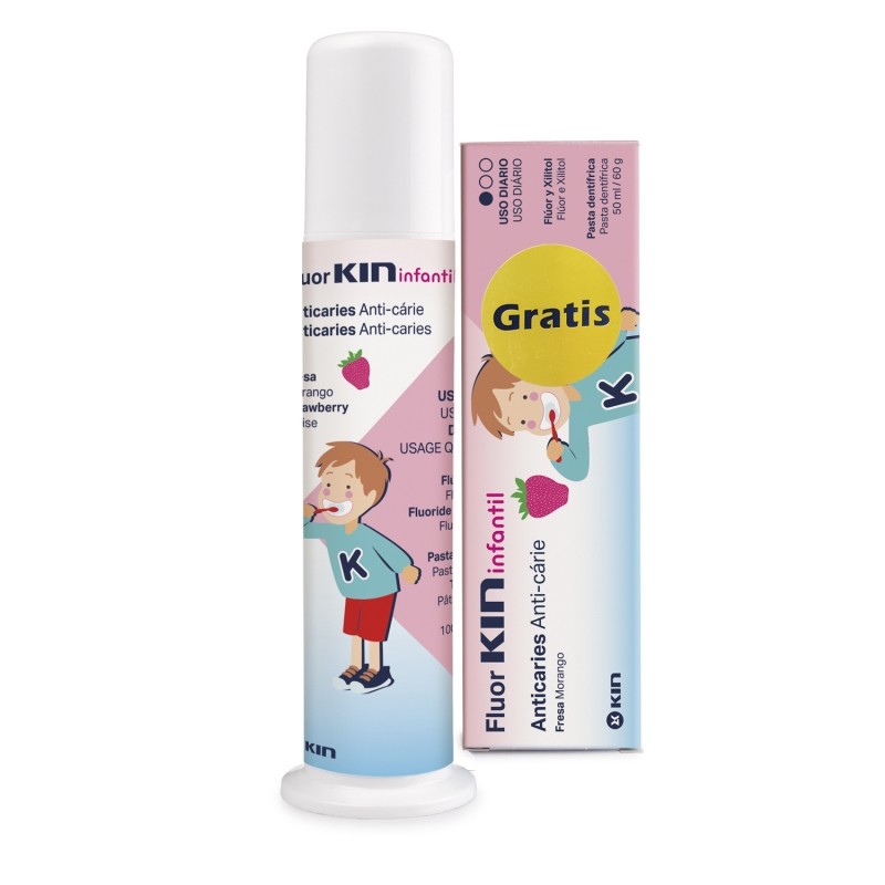 FLUOR KIN PASTA DIENTES INFANTIL FRESA 100ML