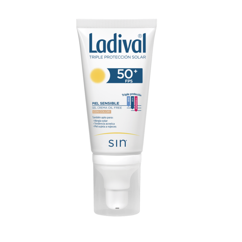 LADIVAL PIEL SENSIBLE GEL CREMA OIL FREE CON COLOR SPF50 50ML