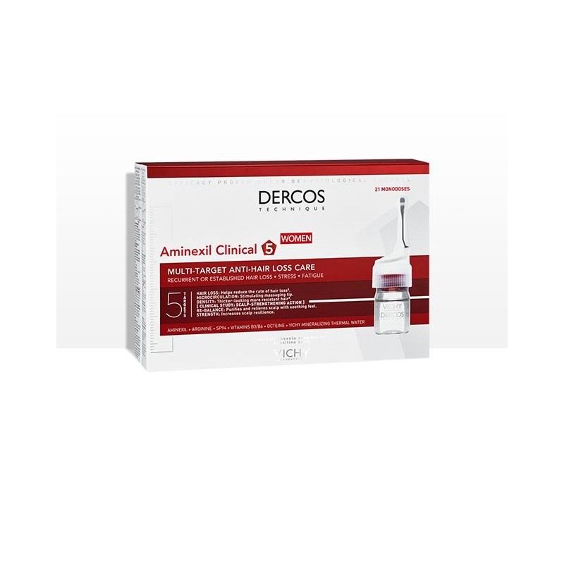 VICHY DERCOS AMINEXIL CLINICAL 5 ANTICAIDA MUJER 21X6ML