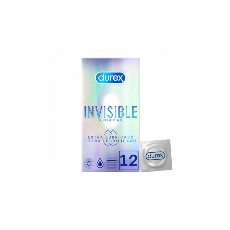 DUREX INVISIBLE EXTRA LUBRICADO 12