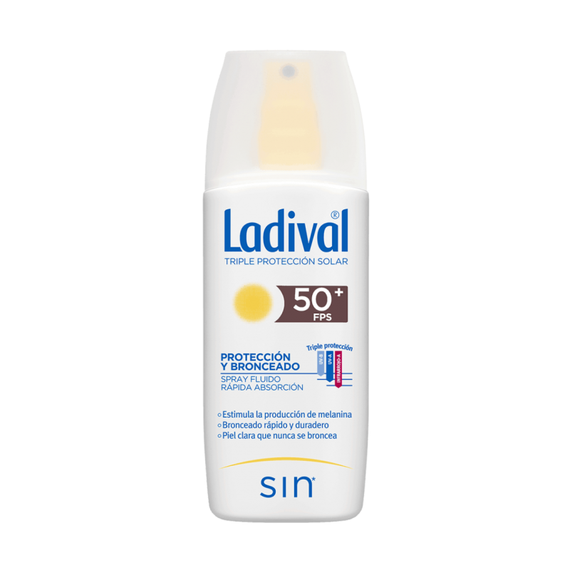 LADIVAL PROTECCION Y BRONCEADO SPRAY FLUIDO SPF50 150ML