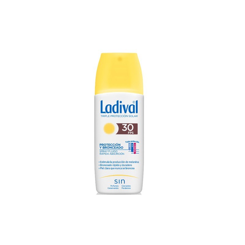 LADIVAL PROTECCION Y BRONCEADO SPRAY FLUIDO SPF30 150ML