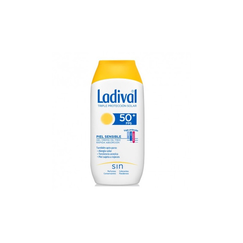 LADIVAL PIEL SENSIBLE GEL CREMA OIL FREE SPF50 200ML