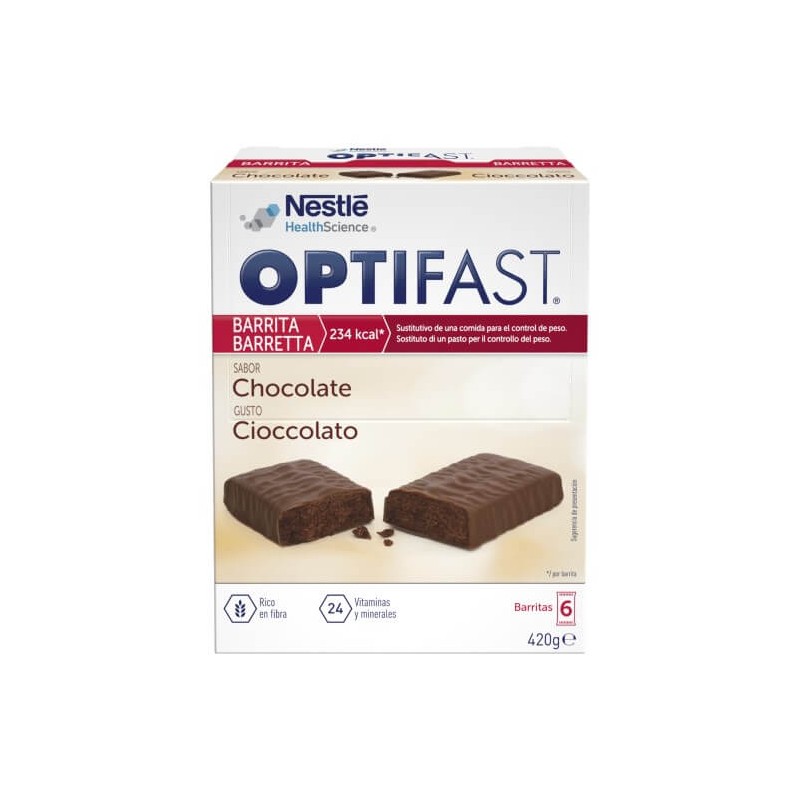 OPTIFAST BARRITAS CHOCOLATE 6 UNIDADES