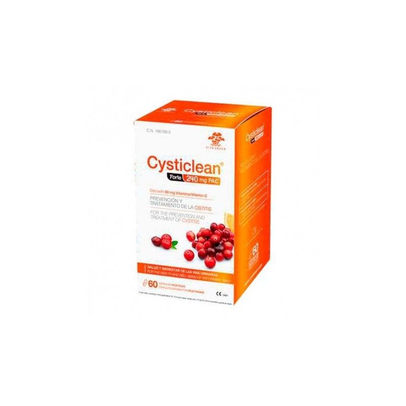 CYSTICLEAN FORTE 240 MG + VITAMINA C 60 CAPSULAS