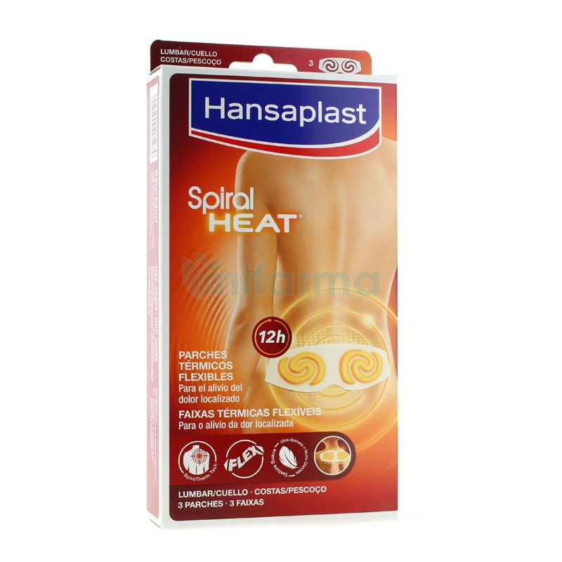 HANSAPLAST SPIRAL HEAT LUMBAR/CUELLO 3 PARCHES