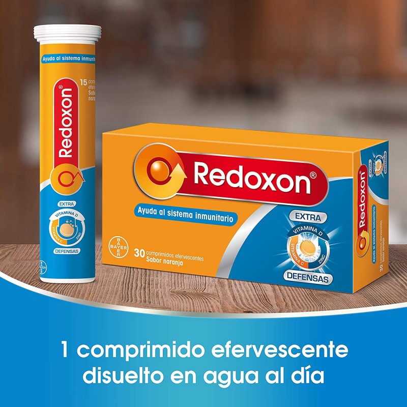 REDOXON EXTRA DEFENSAS SABOR NARANJA 30 COMP EFERVESCENTES