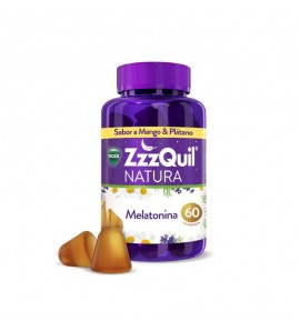 ZZZQUIL NATURA SABOR MANGO Y PLATANO 60GOM