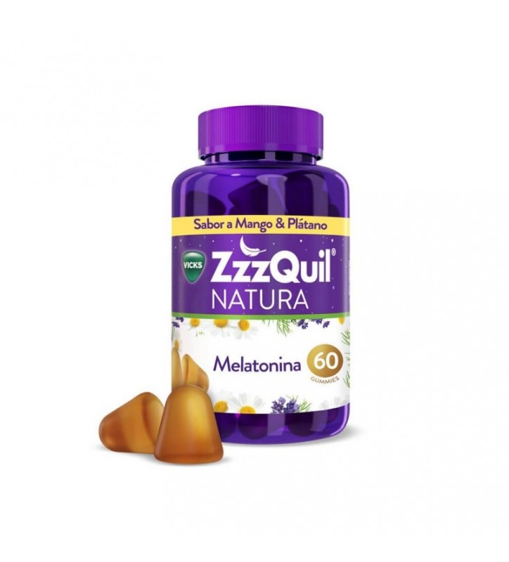 ZZZQUIL NATURA SABOR MANGO Y PLATANO 60GOM