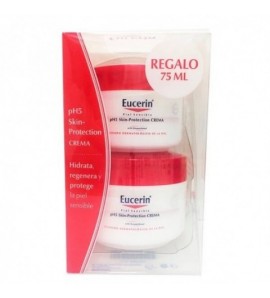 EUCERIN PACK CREMA PIEL SECA Y SENSIBLE 75 ML + 75ML