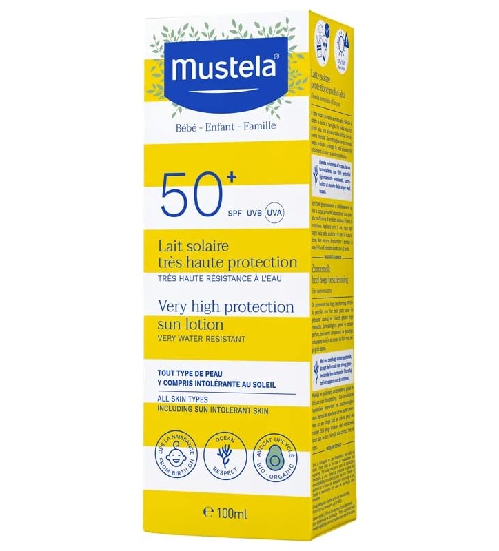 MUSTELA BEBE LECHE SOLAR MUY ALTA PROTECCION SPF 50 100 ML