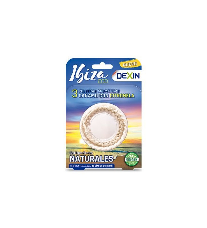 DEXIN PULSERA IBIZA CAÑAMO CON CITRONELA BLISTER 3U