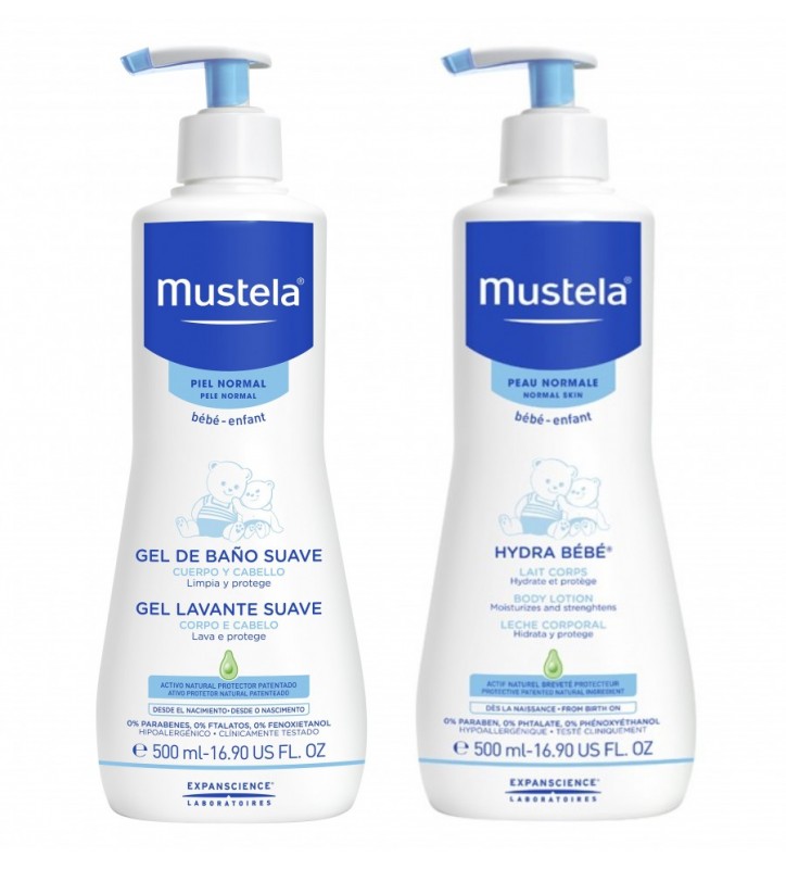 MUSTELA HYDRA BEBE 500 ML + GEL BAÑO 500 ML