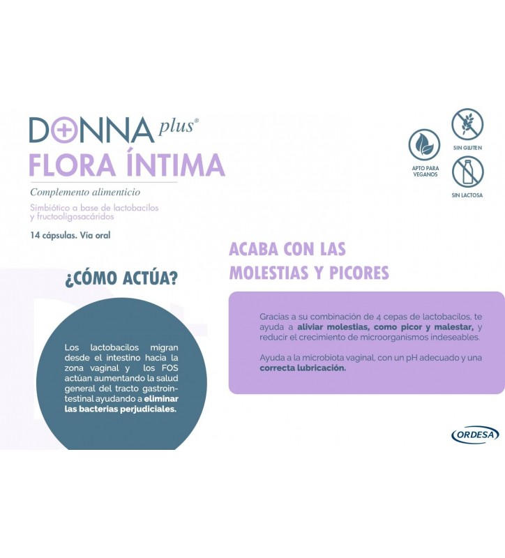 DONNA PLUS FLORA INTIMA COMP ALIMENTICIO 14 CAPS