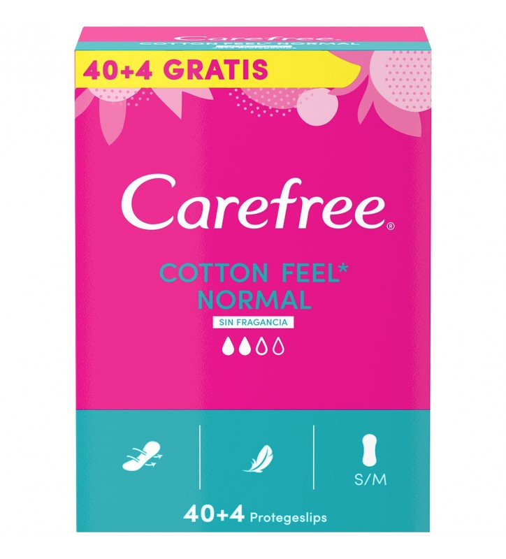 CAREFREE NORMAL COTTON 40+4 PROTEGESLIPS