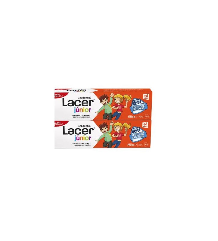 LACER DUPLO GEL JUNIOR FRESA 2x75 ml