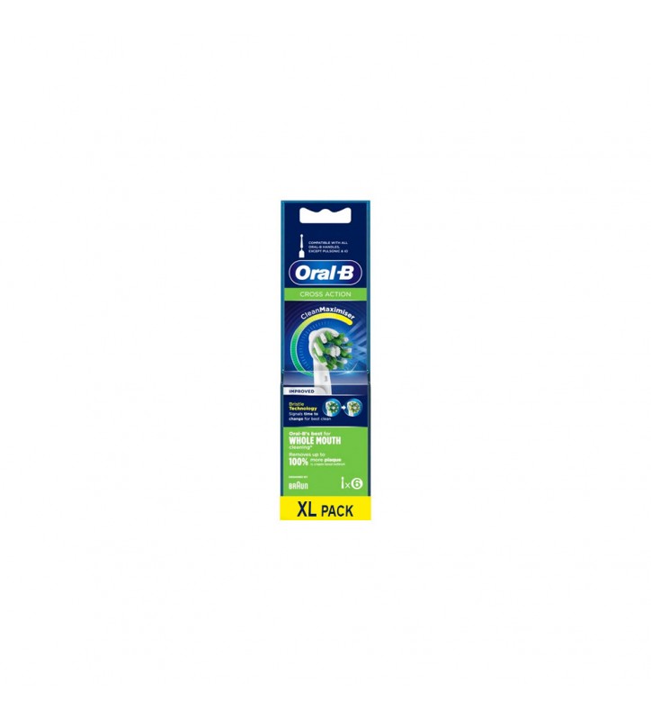 ORAL-B RECAMBIO CEPILLO RECARGABLE CROSS ACTION 6 UNIDADES