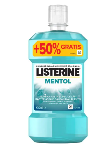 LISTERINE MENTOL 750 ML