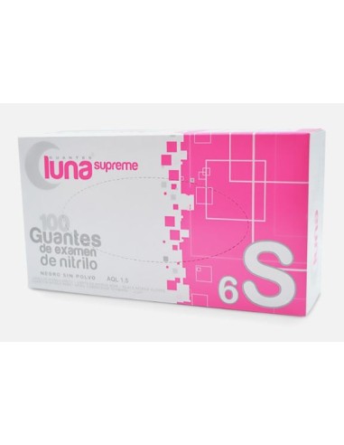 LUNA SUPREM GUANTES NITRILO NEGRO SIN POLVO TS