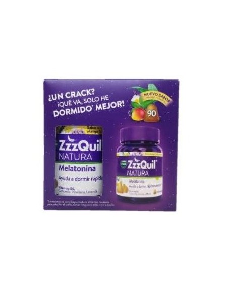 ZZZQUIL NATURA PACK 90 NOCHES DE SUEÑO SABOR A MANGO & PLATA