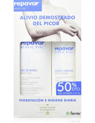 REPAVAR ATOPIC PACK LOCION 500ML + GEL BAÑO 750ML