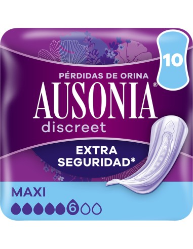 AUSONIA DISCREET MAXI 10 UNIDADES