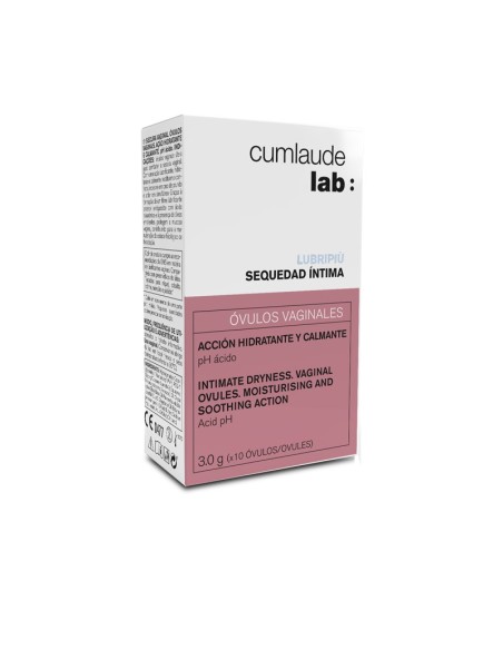 CUMLAUDE LUBRIPIU OVULOS HIDRATANTE Y CLAMANTE 10 OVULOS