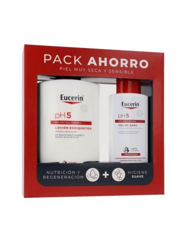 EUCERIN PACK PH5 LOCION ENRIQUECIDA 1000L+ GEL DE BAÑO 200ML