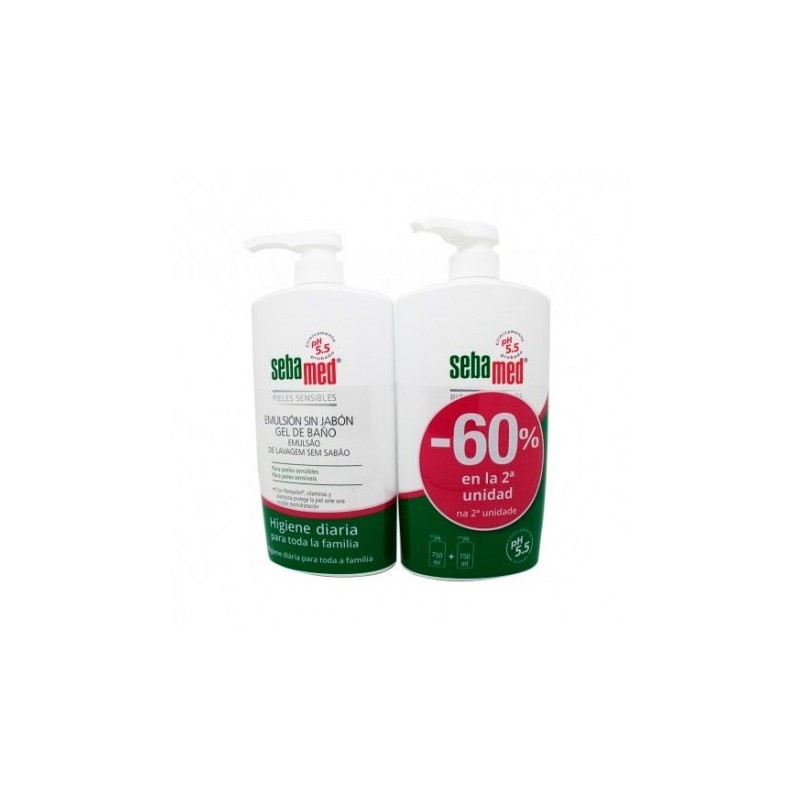 DUPLO SEBAMED EMULSION SIN JABON 2X750mL