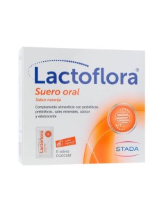 LACTOFLORA SUERO ORAL SABOR NARANJA 6 SOBRES 2