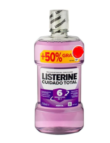 LISTERINE CUIDADO TOTAL MENTA 750ML