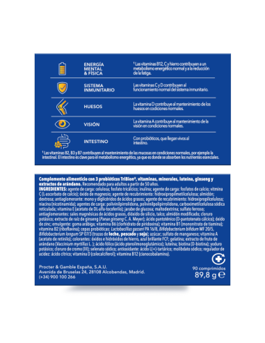 BION 3 ENERGY 50+ FORMATO XL 90 COMPRIMIDOS