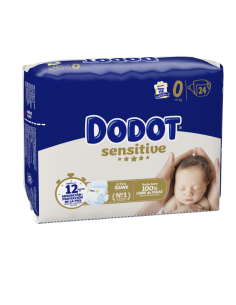 DODOT SENSITIVE TALLA 0, 3 KG 24 UDS