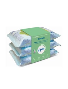 MUSTELA TOALLITAS LIMPIADORAS COMPOSTABLES 3X60 UDS