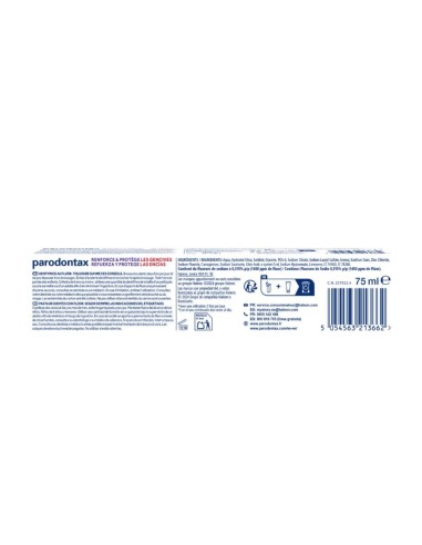 PARODONTAX REFUERZA Y PROTEGE LAS ENCIAS MENTA 75 ML
