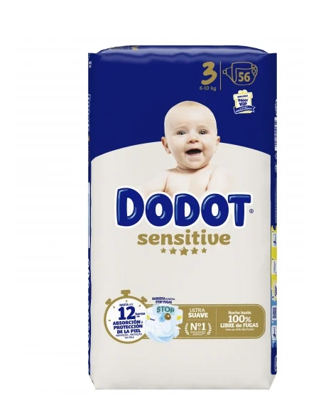 DODOT SENSITIVE TALLA 3 6-10 KG 56 UDS