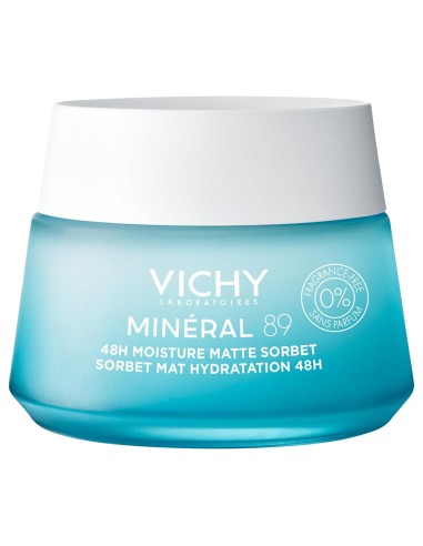 VICHY MINERAL 89 GEL SORBETE MATE BOOST DE HIDRATACION 48H PIELES MIXTAS A GRASAS 50ML
