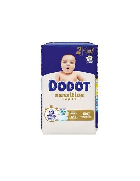 DODOT SENSITIVE TALLA 2 4-8 KG 58 UDS