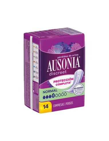 AUSONIA DISCREET PROTECCION COMPLETA NORMAL 14 UDS