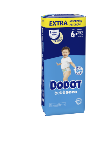 DODOT BEBE SECO TALLA 6 14-19 KG 48 UDS