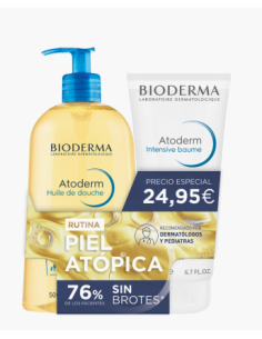 BIODERMA ATODERM PACK HUILE DE DOUCHE 500 ML + INTENSIVE BAU