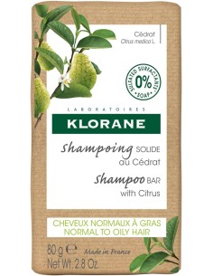 KLORANE CHAMPU SOLIDO CIDRA CAB NORMALES GRASOS 80GR