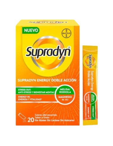 SUPRADYN ENERGY DOBLE ACCION SABOR LIMON 20 SOBRES