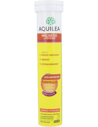 AQUILEA MAGNESIO Y POTASIO SABOR NARANJA 14 COMPRIMIDOS EFER