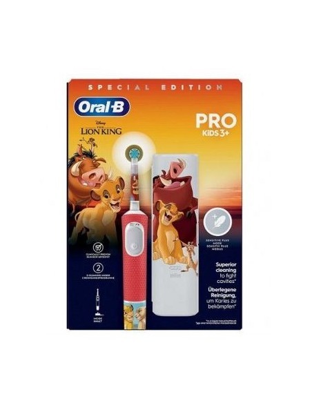 ORAL-B PRO KIDS 3+  CEPILLO ELECTRICO PACK REY LEON + REGALO ESTUCHE