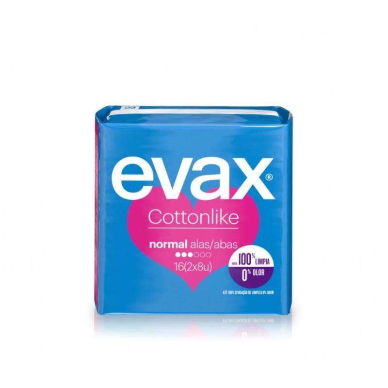 EVAX COTTONLIKE ALAS NORMAL 2x8 UNIDADES